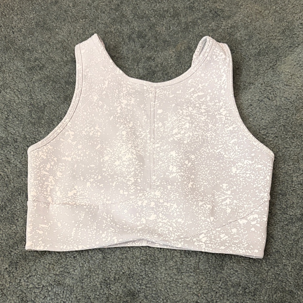 lululemon athletica Light Gray Speckled Crop Top